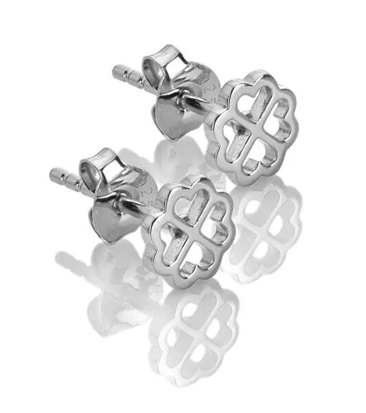 Stříbrné náušnice Čtyřlístek Silver Whisper SWE010