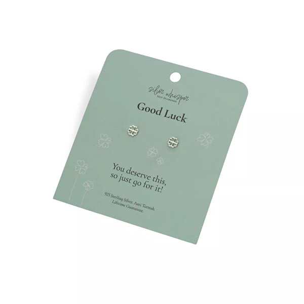 Stříbrné náušnice Čtyřlístek Silver Whisper SWE010