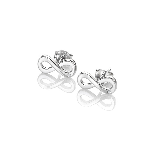 Ezüst fülbevaló gyémántokkal Végtelen Diamond Amulets DE710