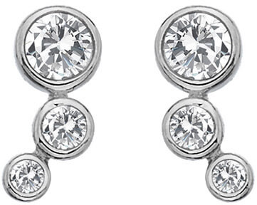 Orecchini in argento con diamanti Tender DE640