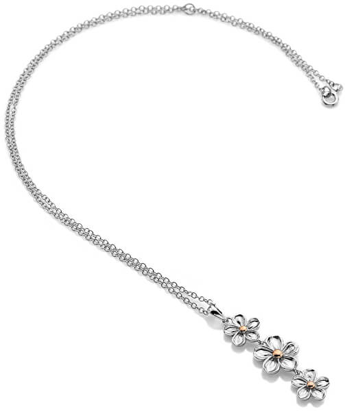 Strieborný kvetinový náhrdelník Forget me not DP748