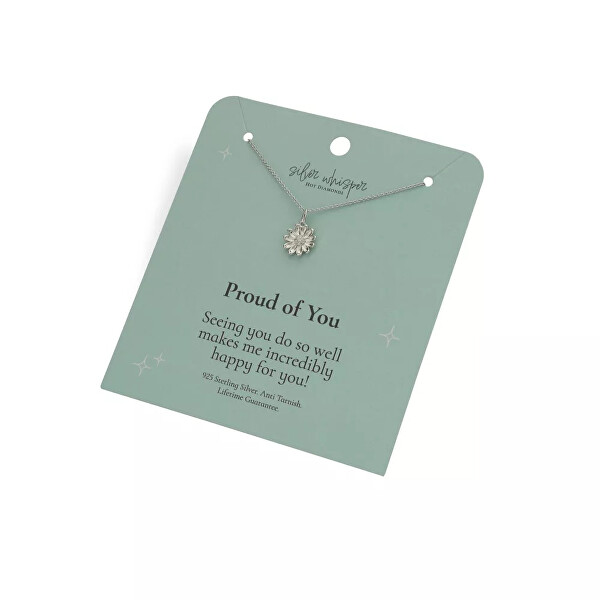 Stříbrný náhrdelník se zirkony Proud of You Silver Whisper SWP009 (řetízek, přívěsek)