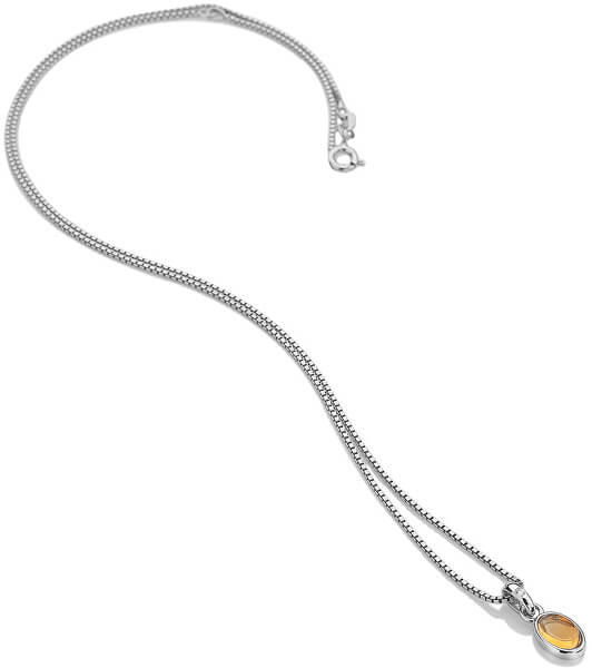 Strieborný náhrdelník pre narodené v novembri Birthstone DP764