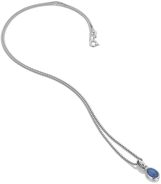 Stříbrný náhrdelník pro narozené v září Birthstone DP762