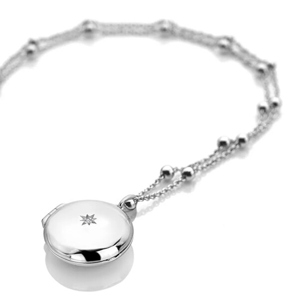 Stříbrný náhrdelník s diamantem Much Loved DP1098 (řetízek, přívěsek)