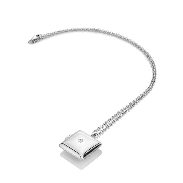 Stříbrný náhrdelník s diamantem Much Loved DP1101 (řetízek, přívěsek)