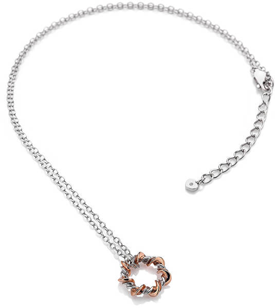 Strieborný náhrdelník s diamantom Vine DP753