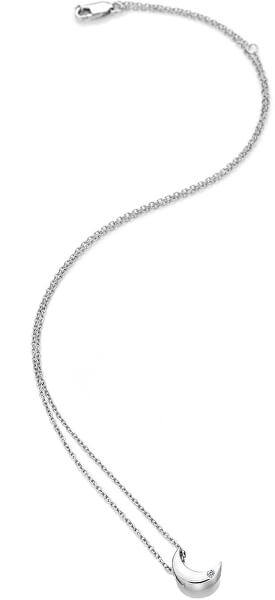 Strieborný náhrdelník s polmesiacom Amulets DP723