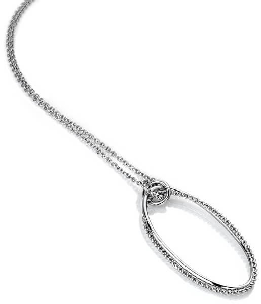 Stříbrný náhrdelník s pravým diamantem Jasmine DP741