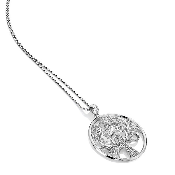 Stříbrný náhrdelník Strom života Hot Diamonds Nurture DP864 (řetízek, přívěsek)