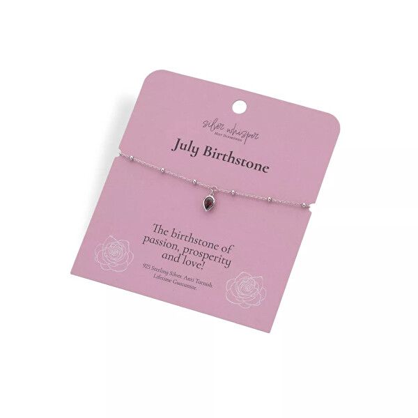 Stříbrný náramek pro ženy narozené v červenci Silver Whisper SWB031