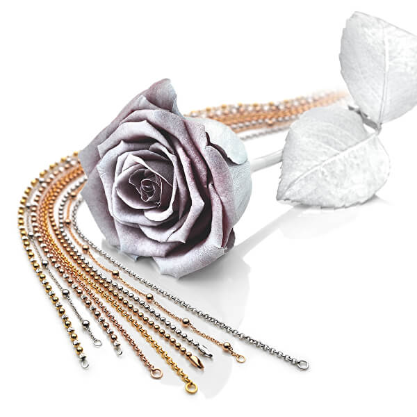 Ezüst lánc Emozioni Rose Gold Cable with Ball CH005