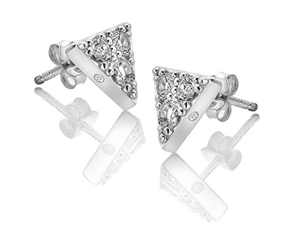 Scintillanti orecchini in argento con diamanti e topazi Stellar DE746