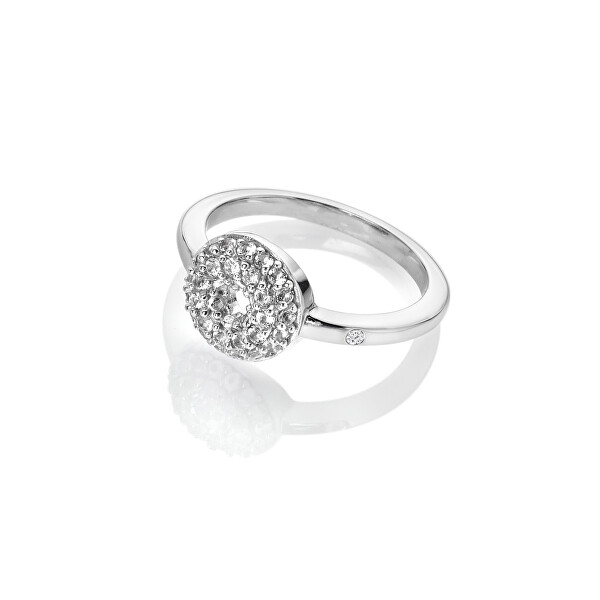 Třpytivý stříbrný prsten s diamantem a topazy Forever DR245