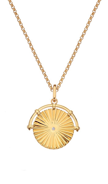 Elegantní pozlacený náhrdelník s diamantem Jac Jossa Hope DP850 (řetízek, přívěsek)