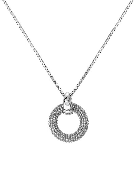 Elegantní stříbrný náhrdelník s diamantem Forever DP899 (řetízek, přívěsek)