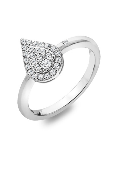 Eleganter Silberring mit Diamant und Topasen Glimmer DR255