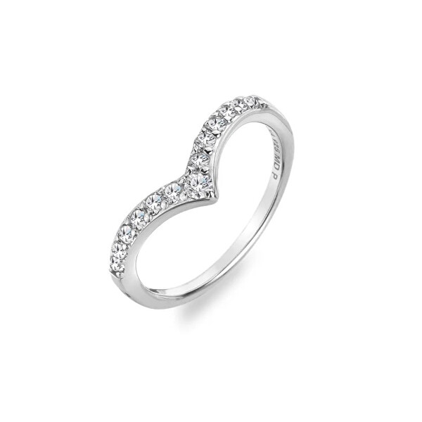 Elegantní stříbrný prsten s diamantem a topazy Lustre DR315