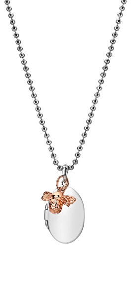 Collana unica in argento bicolore con diamante Memories DP878 (catenina, pendente)