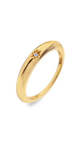 Fein vergoldeter Ring mit Diamant Jac Jossa Soul DR227