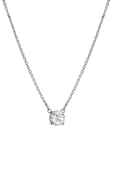 Jemný stříbrný náhrdelník s topazem a diamantem Tender DN167