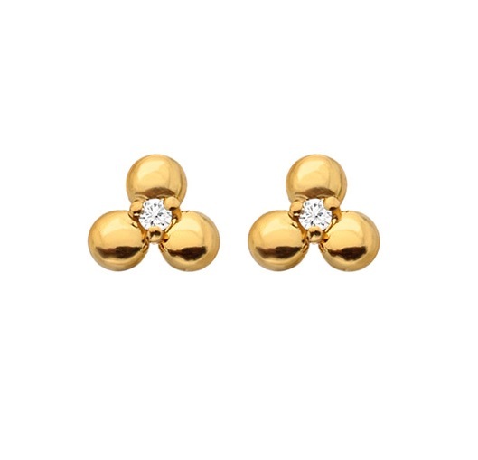 Bellissimi orecchini placcati in oro con diamanti Jac Jossa Soul DE760