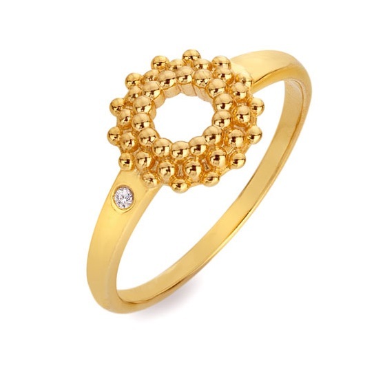 Krásný pozlacený prsten s diamantem Jac Jossa Soul DR279