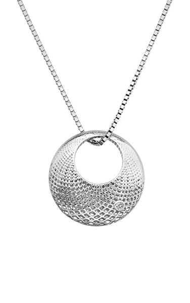 Krásný stříbrný náhrdelník s diamantem Quest DP833 (řetízek, přívěsek)