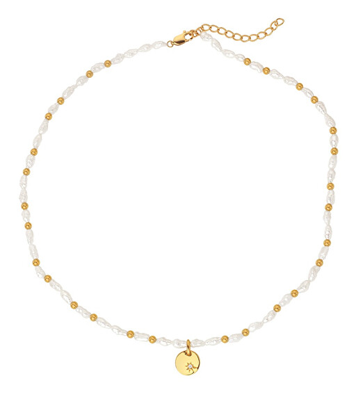 Luxusný perličkový náhrdelník s diamantom Jac Jossa Soul DN158 (retiazka, prívesok)