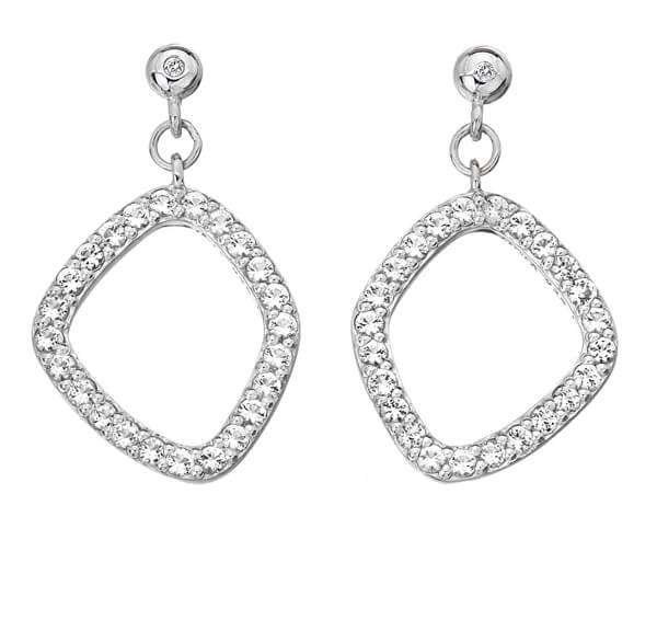 Luxus ezüst fülbevalók gyémántokkal és topázzal  Behold DE654