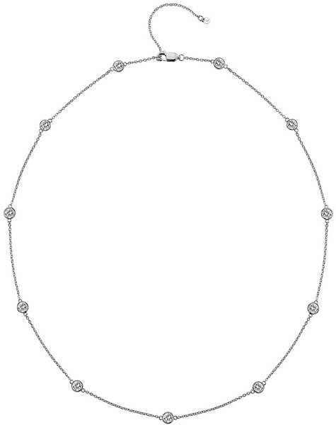Luxus ezüst nyaklánc topázzal és valódi gyémánttal Willow DN130