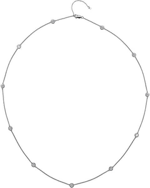 Luxus ezüst nyaklánc topázzal és valódi gyémánttal Willow DN131