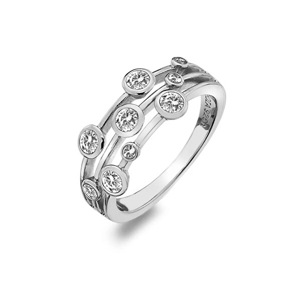 Luxusný strieborný prsteň s topazmi a diamantom Willow DR207