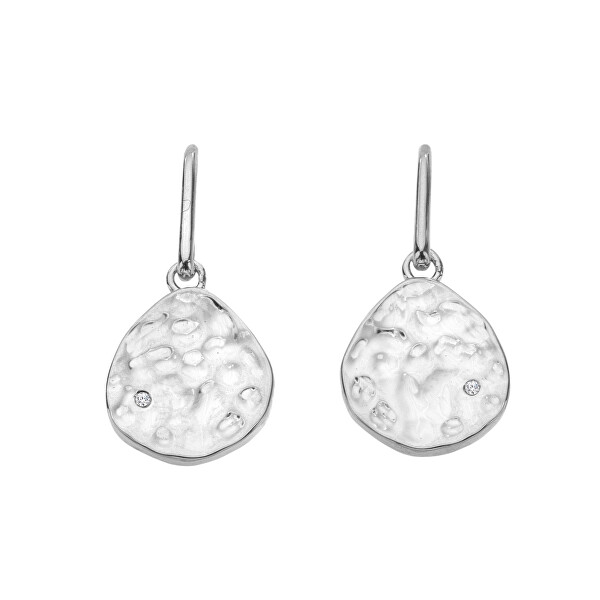 Módní stříbrné visací náušnice s diamanty Much Loved DE862