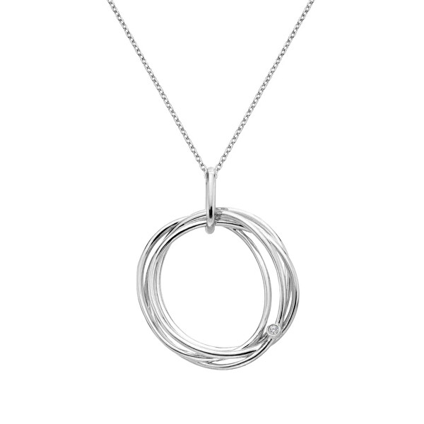 Stříbrný náhrdelník s diamantem String DP1108 (řetízek, přívěsek)