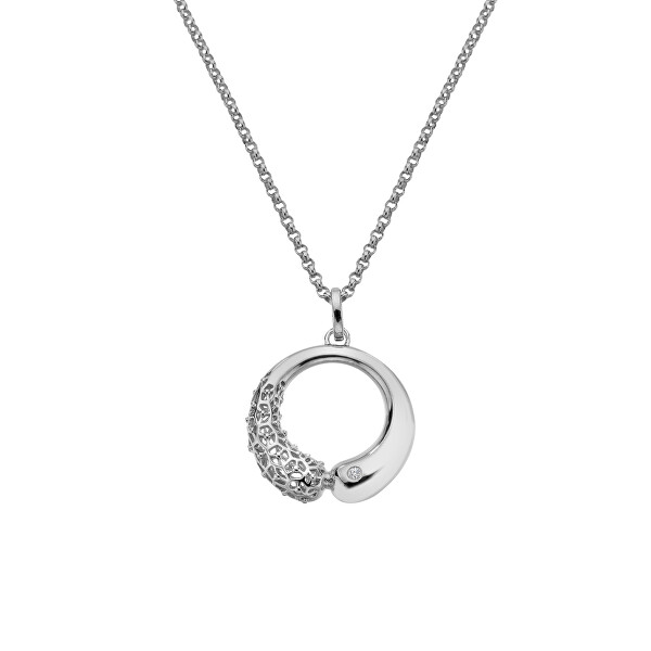 Originální stříbrný náhrdelník s diamantem Aster DP1092
