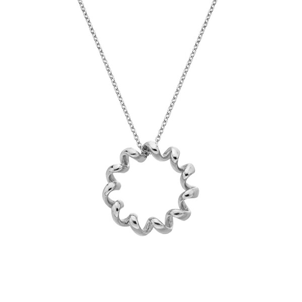 Originální stříbrný náhrdelník s diamantem Twist DP1096
