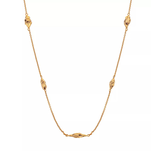 Pozlacený minimalistický náhrdelník s diamantem Golden Edit Muse DN220