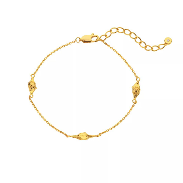 Elegantní pozlacený náramek s pravým diamantem Golden Edit Muse DL711