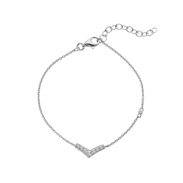 Půvabný stříbrný náramek s diamantem a topazy Lustre DL720