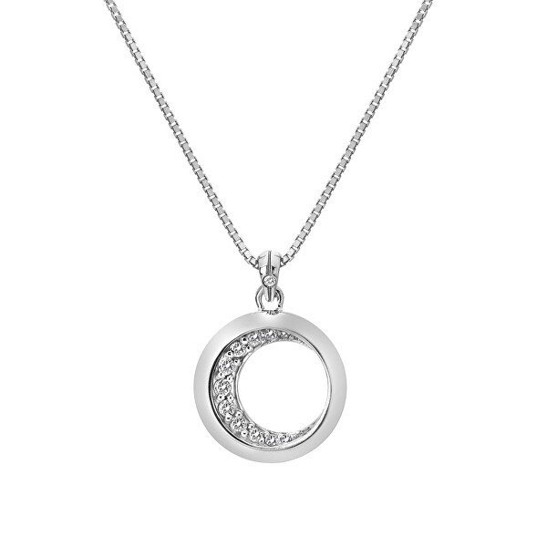Slušivý stříbrný náhrdelník s diamantem Celestial DP860 (řetízek, přívěsek)
