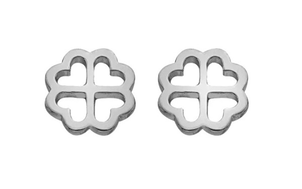 Stříbrné náušnice Čtyřlístek Silver Whisper SWE010