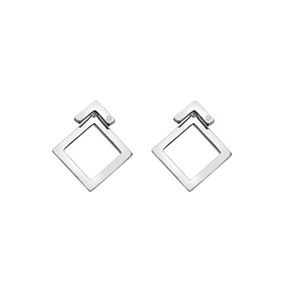 Stříbrné náušnice s diamanty Paired DE887