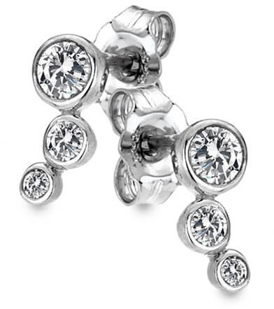 Orecchini in argento con diamanti Tender DE640