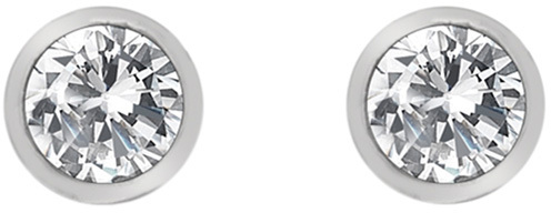 Stříbrné náušnice s topazy a pravým diamantem Willow DE584
