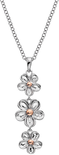 Stříbrný květinový náhrdelník Forget me not DP748