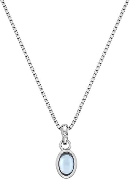 Stříbrný náhrdelník pro narozené v prosinci Birthstone DP765