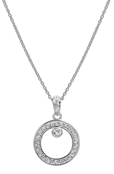 Strieborný náhrdelník s diamantom a topazmi Orbit DP929 (retiazka, prívesok)
