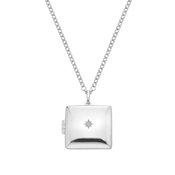 Stříbrný náhrdelník s diamantem Much Loved DP1101 (řetízek, přívěsek)