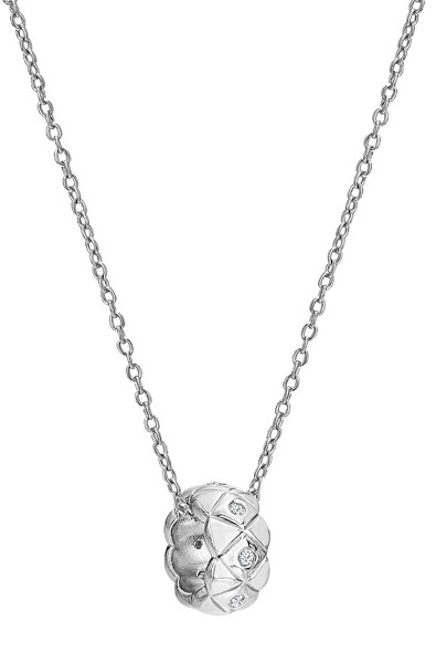 Strieborný náhrdelník s diamantom Quilted DP928 (retiazka, prívesok)
